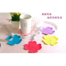 wholesale anti-scalding flower-shaped silicone coaster coffee insulation pad